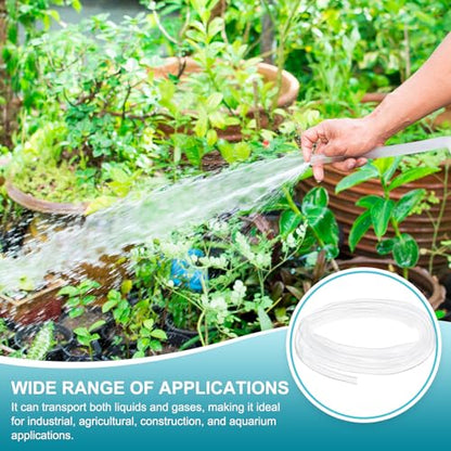 uxcell 5/8 Inch Clear PVC Tubing, 16mm ID x 18mm OD - 15ft PVC Tube Lightweight Vinyl Hose, Transparent Flexible Plastic Water Tubing for Air Oil Water Transfer Aquarium Irrigation - size: 16mm ID x 18mm OD