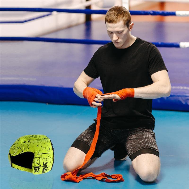 Spall Pro Boxing Headgear, Sparring Helmet for Fighting Sports Karate Boxing Martial Arts MMA and Taekwondo - color: F.Yellow