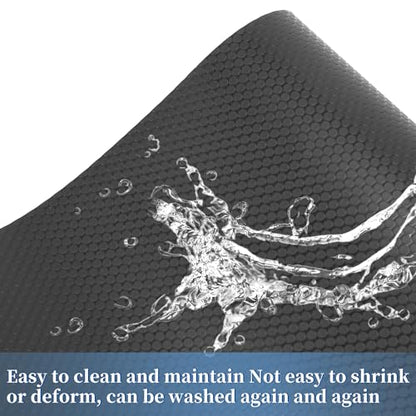Reptile Mat, Reptile Carpet, EVA Reptile Liner, Waterproof Terrarium Mat, Leopard Gecko Reptile Mat, Lizard Tortoise Tank Accessories, Black, 59.05" L x 17.52" W