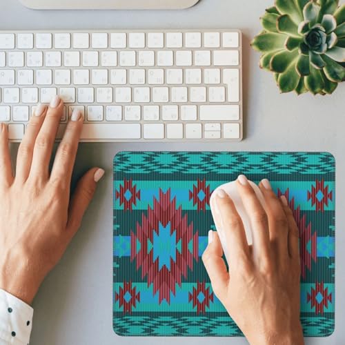 Native American Colorful Southwestern Abstract Retro Mousepad Non-Slip Rubber Base Mouse Pads for Computers Laptop Office Desk Accessories Mouse pad 7.9 x 9.5 in - color: African Tribes