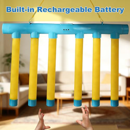 Reflective Drop Stick Challenge Game, Hand-Eye Coordination Reflex Training Toy with 3 Speed Modes, Interactive Catching Sticks Game - color: Deep Blue