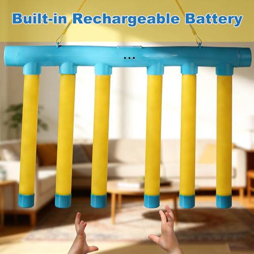 Reflective Drop Stick Challenge Game, Hand-Eye Coordination Reflex Training Toy with 3 Speed Modes, Interactive Catching Sticks Game - color: Light blue