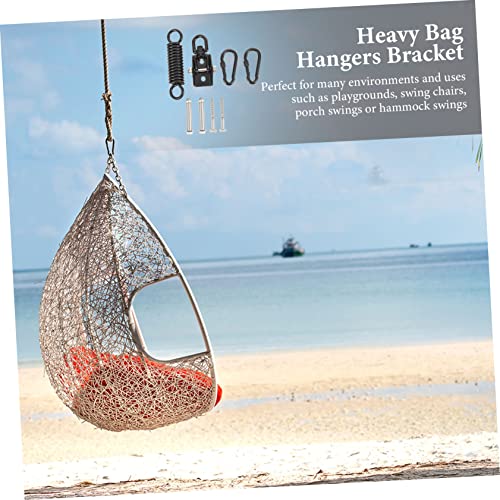 VICASKY Stainless Steel Heavy Bag Mount Suspension Hook Set for Boxing Swing and Hammock Shock Absorbing Spring Design Heavy Duty Bracket for Outdoor and Home Gym