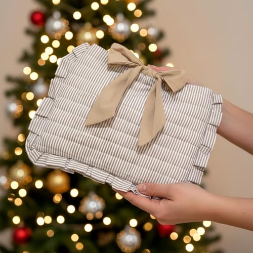 Honoson Quilted Bible Cover Case Book Sleeve,Khaki Striped - style: Khaki Striped