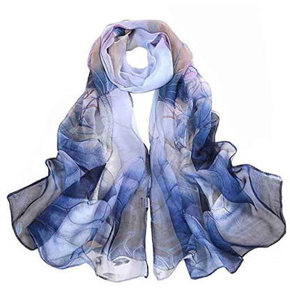 Acotavie Scarfs for Women Lightweight Fashion Scarves Print Floral Pattern Scarf Shawl Wraps - color: W03