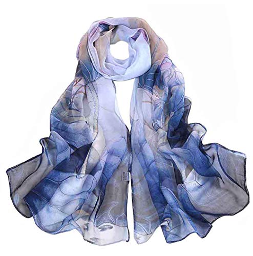 Acotavie Scarfs for Women Lightweight Fashion Scarves Print Floral Pattern Scarf Shawl Wraps - color: W03