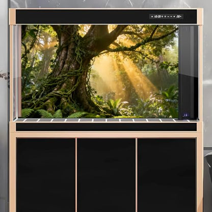 48"x24" 3PCS Bearded Dragon Tank Background – Polyester Fabric Reptile Terrarium Background for Aquarium, Fish Tank & Vivarium, Bubble-Free & Non-Reflective 889
