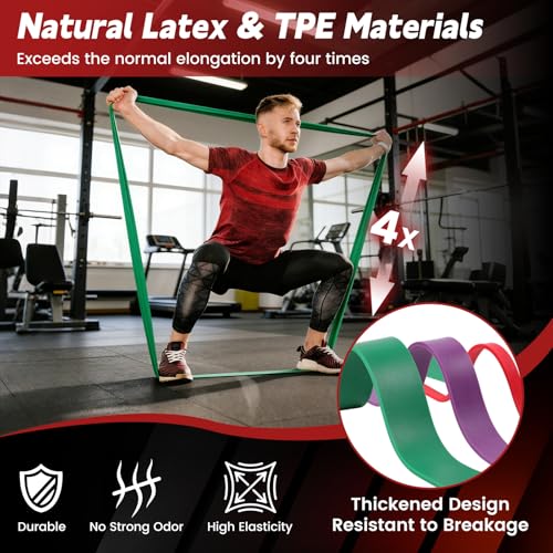 Pull Up Assistance Bands, 5 Levels Resistance Bands for Working Out, Exercise Bands Resistance for Men & Women, Pull Up Bands for Body Training, Muscle Building, Physical Therapy, Home & Gym Fitness