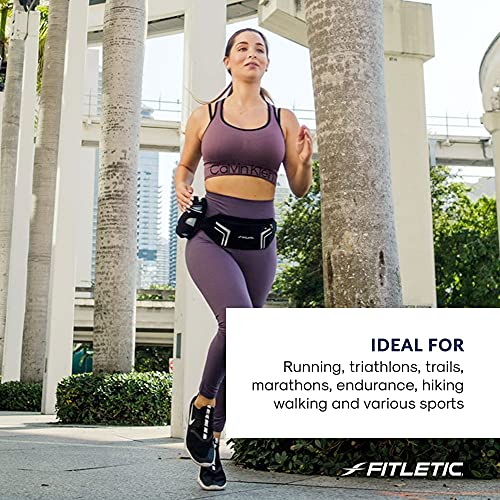 Fitletic - Extra Mile Holster Bottle Add-On, Water Bottle Holder with Clear Water Bottle for Running Belt, Hydration - color: Black - Single, size: 8 Ounces