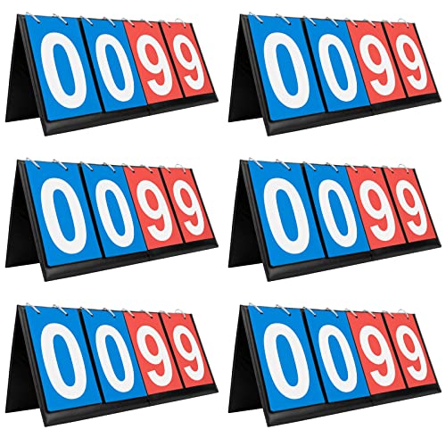 GOGO 6Packs Desktop Scoreboards, 4-Digital Scoreboard for Sport Game