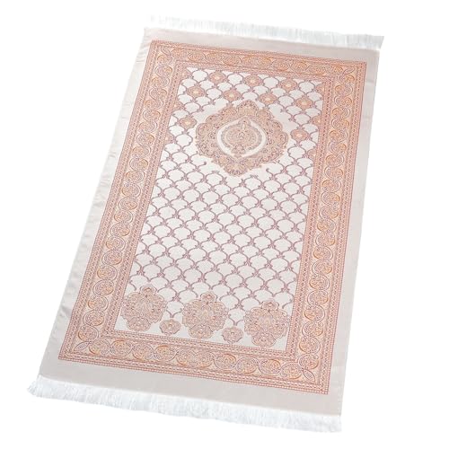 Muslim Prayer Rug - Lightweight Islam Sajjadah for Men Women Kids - Soft Islamic Carpet Mat for Ramadan Eid, Red - color: Red