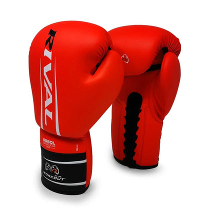 RIVAL Boxing RS60 2.0 Lace Up Sparring Gloves, Bigger Punching Surface for Maximum Protection - color: Red, size: 16 oz.
