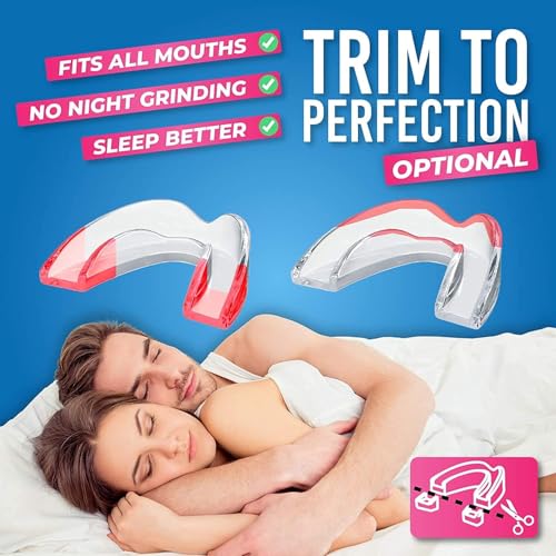 HONEYBULL Anti Grinding Guard Set for Light Grinding, Comfortable Custom Mouth Guard for Nighttime Teeth Grinding (12 Pack - Thin) - size: Thin