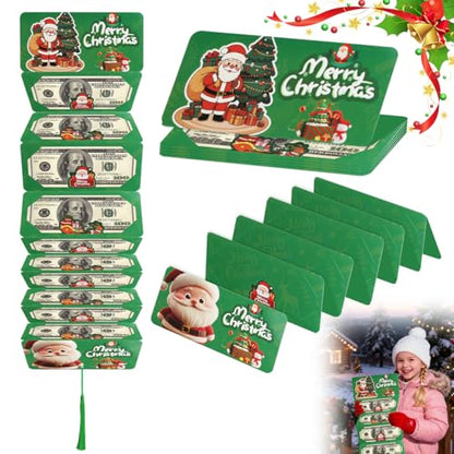2026 New Christmas Money Envelope for Cash, 10 Slots Surprise, Money Envelopes for Xmas Gift Envelopes Supplies Christmas Cash Gift Envelopes for Men Women Girls Boys, Green - color: Green