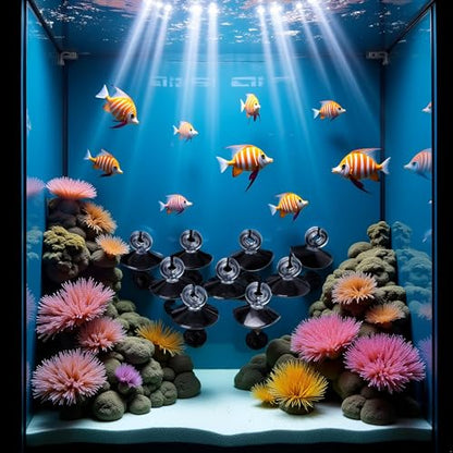 10 Pcs Transparent Aquarium Suction Cup, Plastic Sucker with Clips Fish for Tank Pipe Hose Tube Holder Fish Tank Suction Cups Aquarium Air Pump Accessories (1.2in)