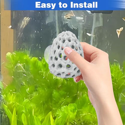 HINGTAI Shrimp Dome Hide Betta Habitat Fish Tank Tunnel with Suction Cup Aquarium Fish Cave Hideout Ornament Accessories for Shrimp Guppy Hiding Resting White - color: White
