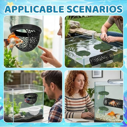Betta Hammock, Betta Fish Tank Accessories, 6 Pcs Set Aquarium Floating Decor with Tunnel, Betta Fish Hammock and Resting Spots, Betta Floating Hide for Small Fish