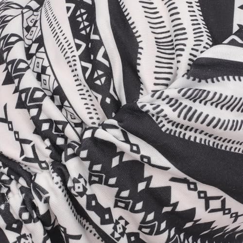 ZLYC 새틴 안감 히잡 캡 여성용 타이 백 히잡 언더캡 내부 언더스카프 모자 - color: 매듭 에스닉 블랙 화이트