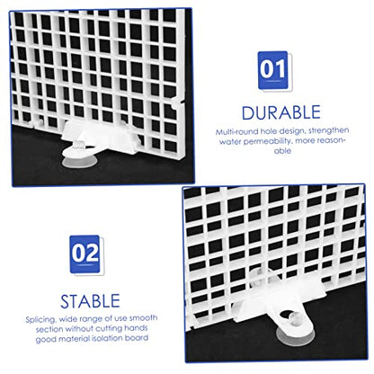 1set Aquarium Divider Panel Separator Bottom Grid for Fish Tank Isolation Half Mesh Cups Easy to Install Expandable Fish Divider
