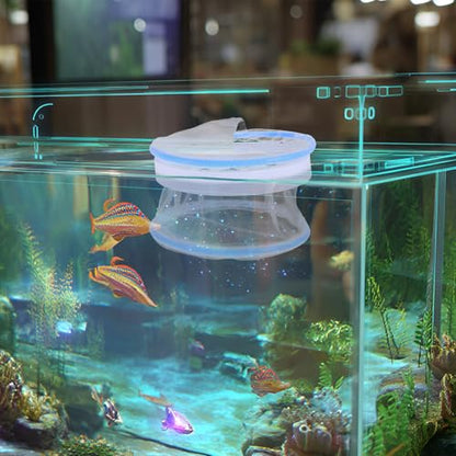 Aquarium Breeding Box Fish Spawning Incubator Nylon Floating Mesh Isolation Chamber for Fish Tank Fry Nursery Suitable for Guppy Betta Shrimp Hatchery