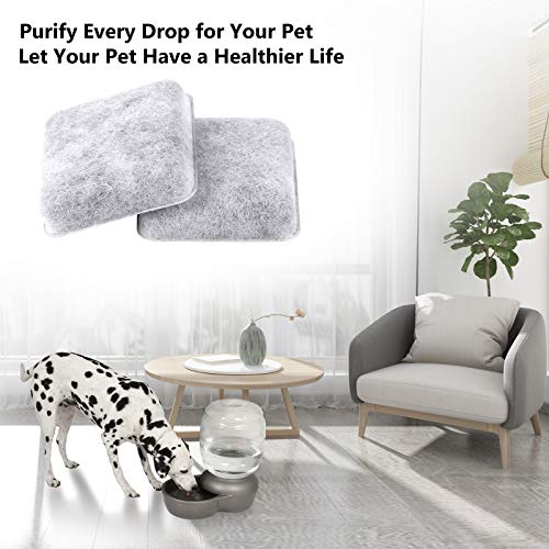 Dog Water Filter Replacement Compatible with Petmate Bowl Filters | Pet Water Dispenser Filter Compatible with Petmate Replendish Mason Automatic Gravity Waterer Bowls for Cats and Dogs, 6 Pack