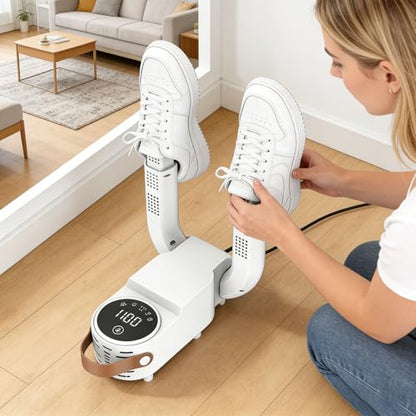 Boxing Glove Dryer with Smart Display, Portable Fresh Strike Glove Dryer, Constant Temperature Punching Gloves Dryer with Adjustable Heat & Timer for Boot Glove (White#A) - color: White#A