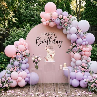 RUBFAC Pink Balloons Pastel Pink Balloon Arch Kit Different Sizes 129pcs - color: Baby Pink