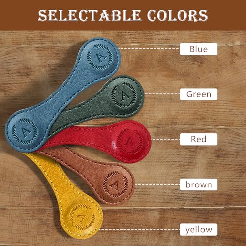 Handmade Personalized Leather Magnetic Bookmark - Custom Initial Letter Design with 26 Alphabet Choices - Durable Bookmark for Readers, Book Lovers, Women & Kids - color: 1pcs Green, size: M