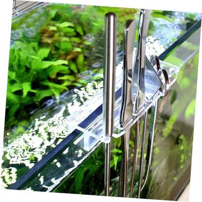 Acrylic Water Plant Tool Rack for Aquarium Maintenance Compact Design for Scissors Tweezers Scrapers Storage for Aquatic Plant Care