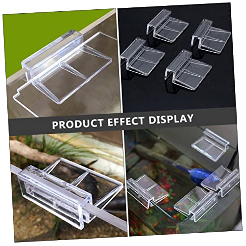 Abaodam 15Pcs Support Frames for Fish Tank Durable Aquarium Brackets for Glass Easy Installation High Transparency for Home and Shop Use