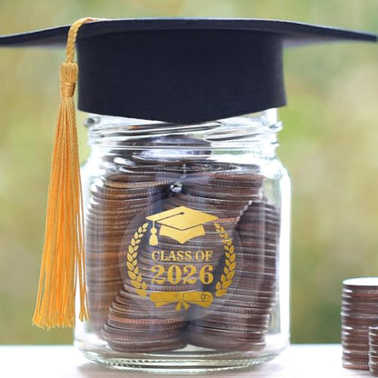120 Pack Class of 2026 Graduation Stickers,Graduation Sticker for Envelope Seals,Gold Seals for Certificates,Gold Foil Sticker,Graduate Party Favor 1.6in,Congratulations Graduates - color: 26 Graduation Sticker a