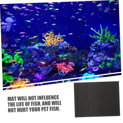 Mikikit 2pcs Thickened Aquarium Mat Nonslip Cushioning Pad for Fish Tank Bottom for Reptiles and Aquatic Pets Cut for