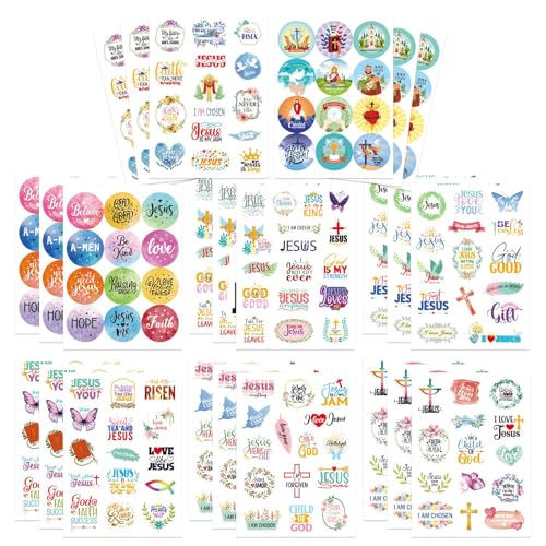 348 PCS Inspirational Christian Stickers, Bible Verse Jesus Stickers - style: Inspirational Christian