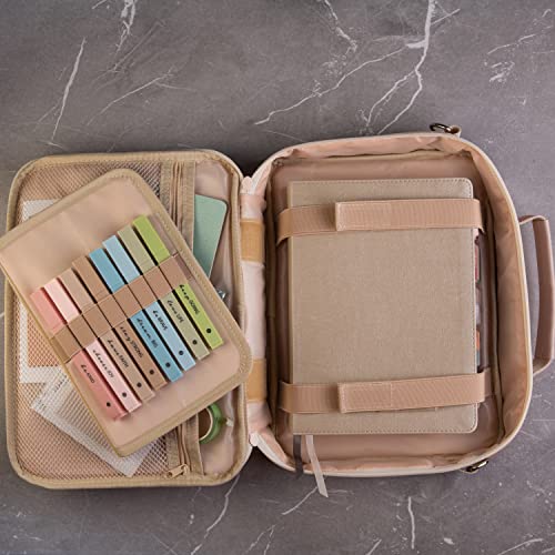 DiverseBee Large Bible Cover with Handles and Shoulder Strap, Bible Carrying Case for Women, Bible Tote Bag, Church Book Cover, Christian Gift (Cross)