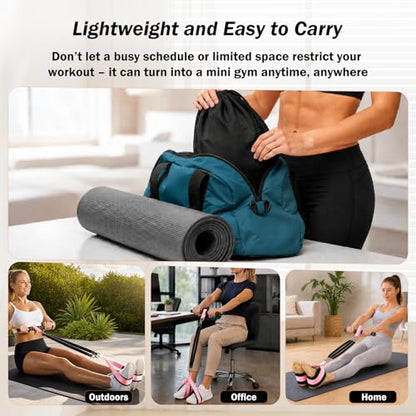 Pedal Resistance Bands with Handles, 3 Heavy Tube Adjustable Exercise Bands | Upgraded Resistance Fitness Band Set for Women and Men, Multifunction Exercise Equipment for Abdomen, Waist, Arm, Leg Workout