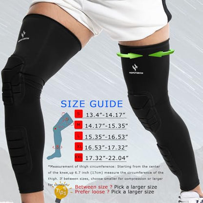 Knee Calf Padded 2 Pack Compression Leg Sleeve Shin Protective Support - size: Large