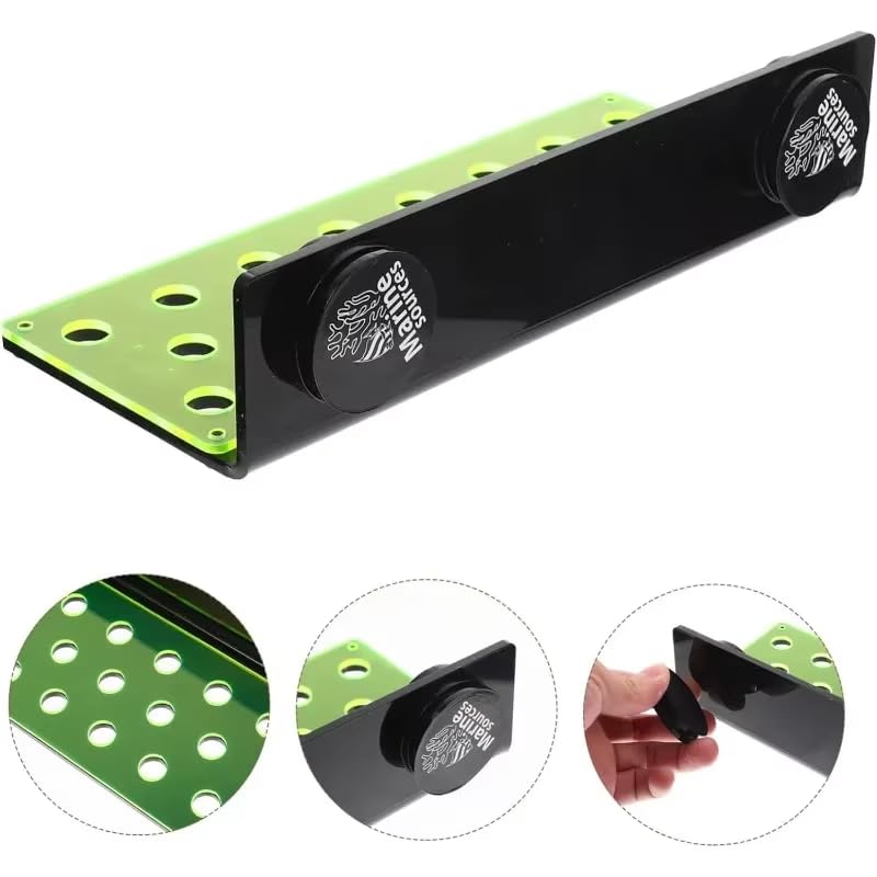 Marine Sources Aquarium Clear Acrylic Coral Frag Plugs Rack Holder SPS Coral Support Seawater Fish Tank Accessories Magnetic (CRB-M-G13) - size: CRB-M-G13
