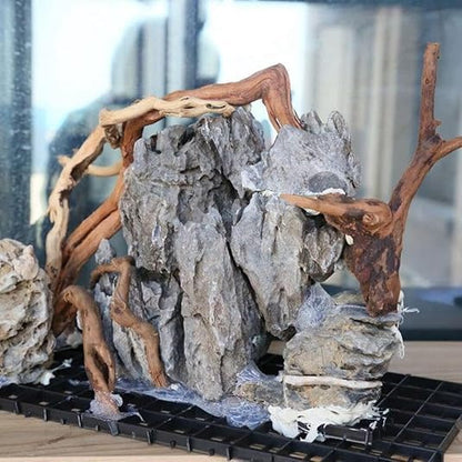 1 Pc Natural Driftwood for Aquarium, Reptile Branches Terrarium Wood Aquarium Trunk Driftwood Tree Fish Tank Log Decoration Plant Stump Clever Design(8-10Cm)