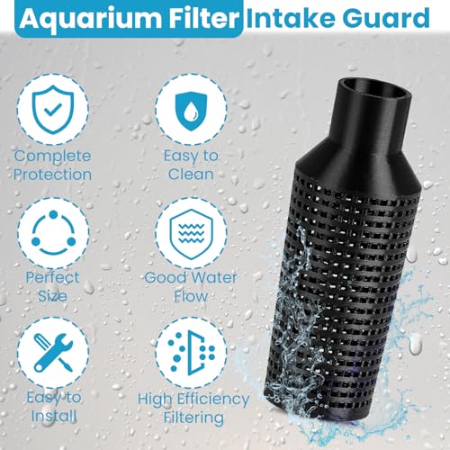 ETZ Aquarium Filter Intake Guard for Fluval 306 307 406 407 | Shrimp & Fry Safe, Canister Strainer, Protects Aquatic Life, Mesh Cover, Fine Screen, Fits 400 Series, Easy Cleaning
