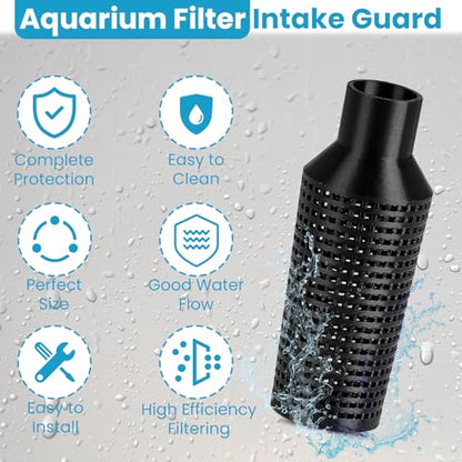 ETZ Aquarium Filter Intake Guard for Fluval 306 307 406 407 | Shrimp & Fry Safe, Canister Strainer, Protects Aquatic Life, Mesh Cover, Fine Screen, Fits 400 Series, Easy Cleaning