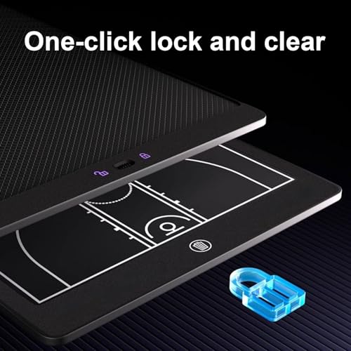 LCD Basketball Coaching Board, Electronic Basketball Tactical Board for Training Teaching Competition Command(20 inches) - size: 20 inches