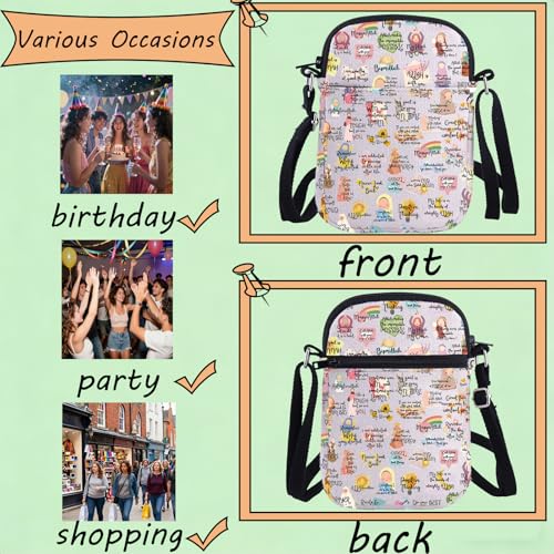JYTAPP Islamic Affirmations Inspired Crossbody Bag Daily Quotes Motivation Purse for Women Islam Muslim Gift Ramadan Eid Gift