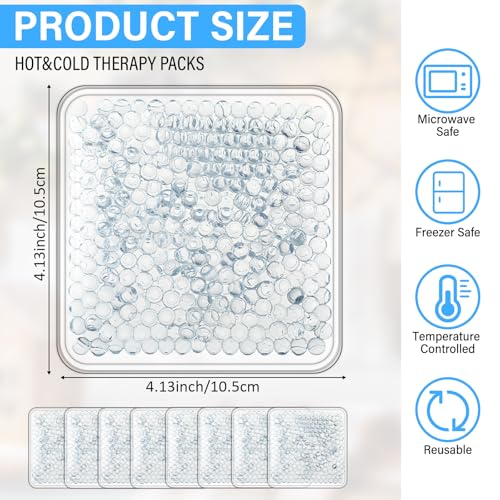 TrelaCo 30 Pack Clear Small Ice Packs for Injuries Reusable Mini Boo Boo Gel Bead Ice Pack Soft Cold Packs Cold Hot Compress for Pain Relief Wisdom Teeth Breastfeeding, Tired Eyes Face Neck - color: Clear