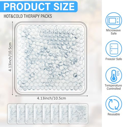 TrelaCo 30 Pack Clear Small Ice Packs for Injuries Reusable Mini Boo Boo Gel Bead Ice Pack Soft Cold Packs Cold Hot Compress for Pain Relief Wisdom Teeth Breastfeeding, Tired Eyes Face Neck - color: Clear