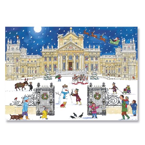 Traditional Advent Calendar - Alison Gardiner Palace Design - Paper Holiday Countdown Calendar - Large 11.7x16.5 Inches - color: Palace
