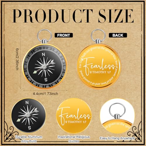 Kingdder 36 Sets Christian Compass Bulk Religious Gifts - color: Gold