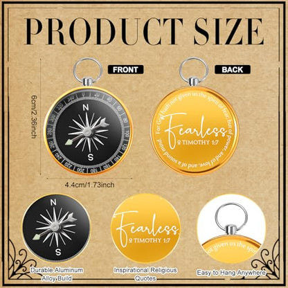 Kingdder 36 Sets Christian Compass Bulk Religious Gifts - color: Gold