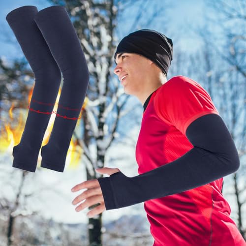 3 Pairs Sun Protection Arm Sleeves 23.6 Inch Long Fingerless Gloves for Women Cotton Arm Wrist Warmer with Thumb Hole - color: Black, Dark Gray,blue