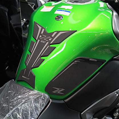 NIGHT CAT Motorcycle Gas Tank Protectors pad,Fuel Tank Protection Sticker,Compatible with Z900,Fuel Tank Side Traction mat,Anti-Slip(Z900 Black) - color: Z900 Black
