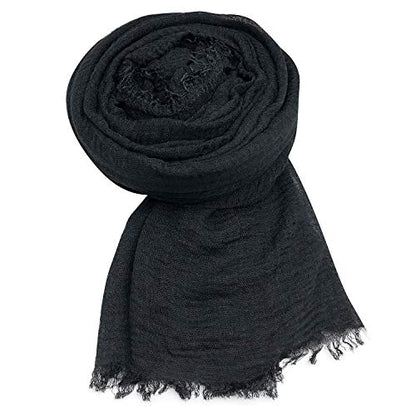 Women Scarf Shawl for All Season 3PCS Scarve Wrap Scarve. - color: White, Black, Bean Paste